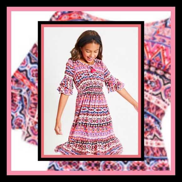 fabkids Other - New! Fabkids Geo Print Midi Dress